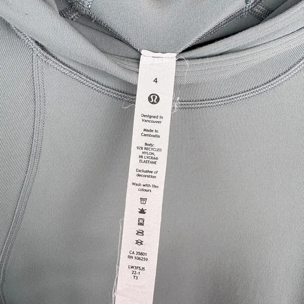 Lululemon It’s Rulu Run Long Sleeve Hoodie 4 Misty Glade Green Top Shirt